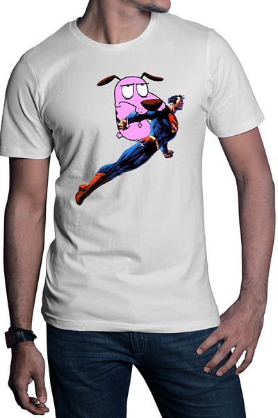OEM Tricou barbati Superman Courage Coward Dog Scary Fly