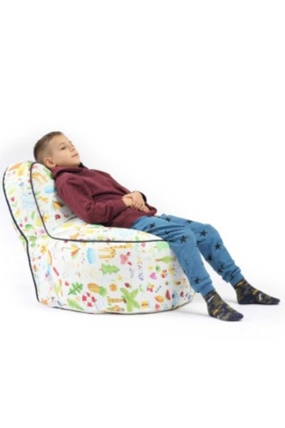 Pufrelax OK Junior Armchair, Waterproof Material - A Colorful World