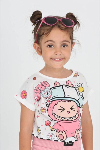 e-çocuk Tricou cu mânecă joasă Labubu Donut cu imprimare digitală - 6632