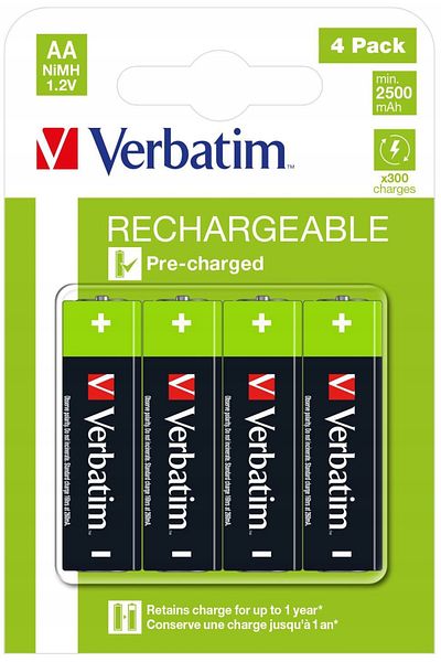Inna marka Verbatim RECHARGEABLE Bateria AA 4, 49517