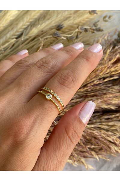 Lucios Single and Half Tour View Ring with Golden Craftsmanship (Adjustable)