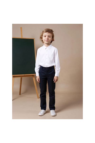 Juniors Solid Shirt with Long Sleeves and Pocket