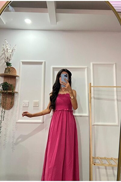 şev butik Boncuklu Askılı Elbise