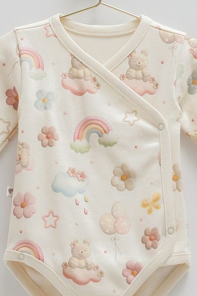 Caramell Newborn 3-Piece Gift Set 0-3 Months 100% Cotton Baby Bodysuit Set and Muslin Blanket (75-85)