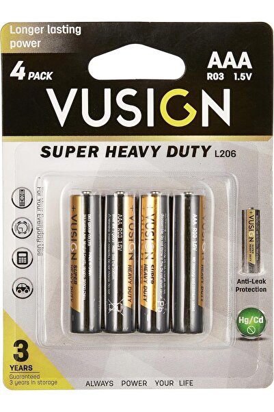 Deli EL206 Super Heavy Duty AAA Batteries – R03, 4pcs, Long-Lasting & Durable...