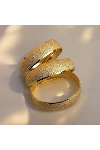 CAXBERN 22 Ayar Altın Kaplama Kumlu Model Bilezik Düğün Kına Özel Günler (5 Adet)