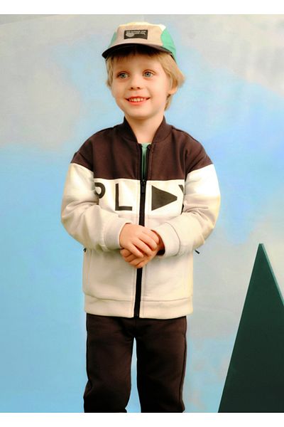 MAYORAL 4-10 Years Gray 3-Piece Set - Gray-Dark Blue