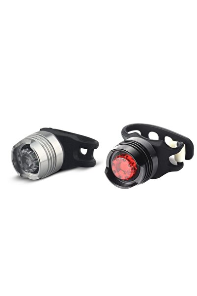 Carsons LED rubin Far + Stop, aliaj de aluminiu, baterii incluse, argintiu + negru