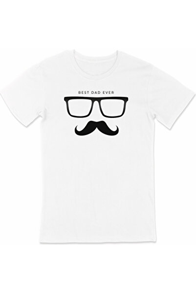 LUMİART Tricou imprimat Ziua Tatălui - Alb