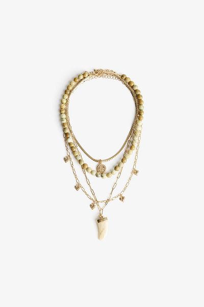 Bershka 4-pack of pendant necklaces