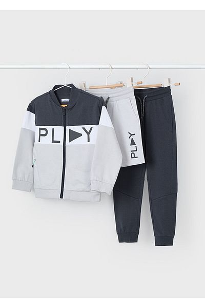 MAYORAL 4-10 Years Gray 3-Piece Set - Gray-Dark Blue