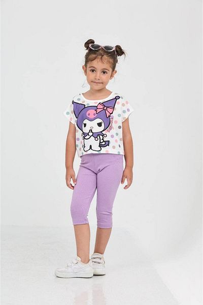 e-çocuk Tricou cu mânecă joasă cu imprimeu digital Kuromi - 6632