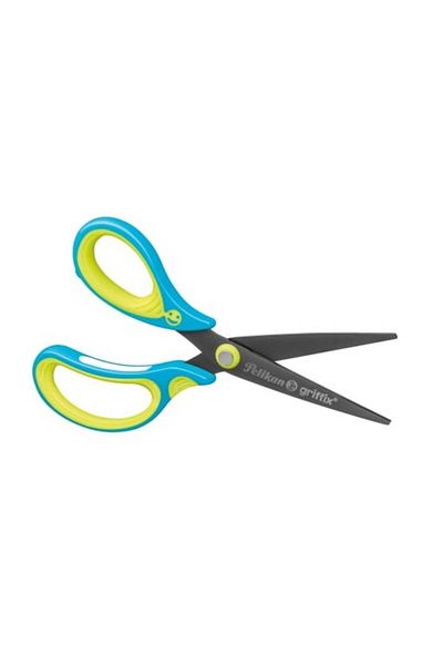 Pelikan Griffix Scissors 15 cm, Material Metal/Plastic, Color Neon Fresh, Left-Handed, Blister