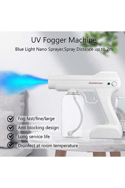 COOYA جهاز تنقية الهواء الكهربائي اللاسلكي ULV، تصميم ذري منخفض الحرارة، مناسب للمنزل والمكتب (أبيض)
