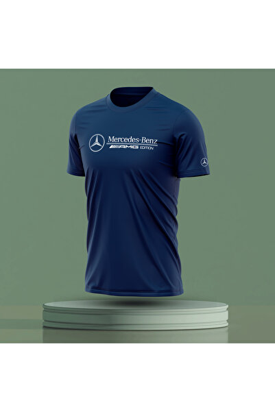 Bulvar Lee Sıfır Yaka M'ercedes B'enz Baskılı Erkek T-shirt / Araba