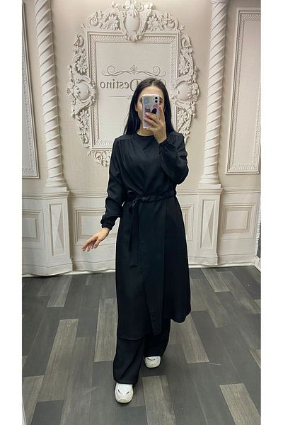 EGELİMODA Long Stretch Linen Wear Vest Jacket