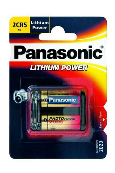 Inna marka Bateria Panasonic 1 Foto 2CR-5L Litowa 6V Jednorazowa Prismatic 1 szt., 2CR-5L/1BP