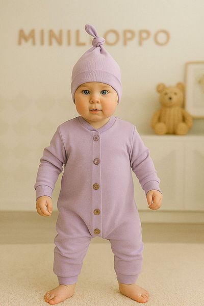 MİNİLOPPOO Buttoned Baby Jumpsuit