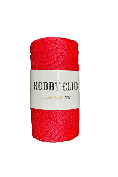 hobby club Полиестер макраме № 4 200GR 2mm-100 Червен