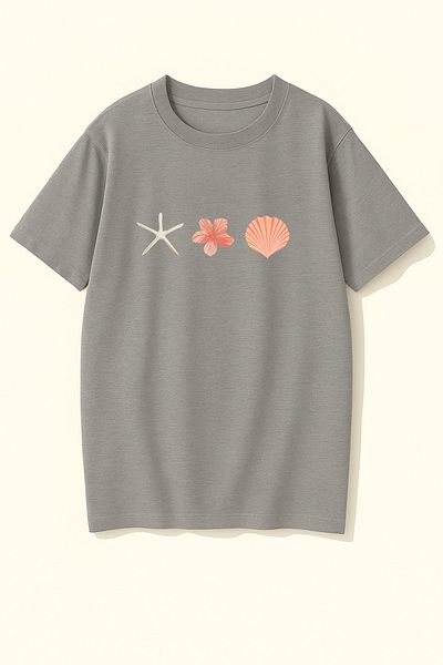 uyguntarz Tricou unisex cu imprimeu Oyster Shell Design