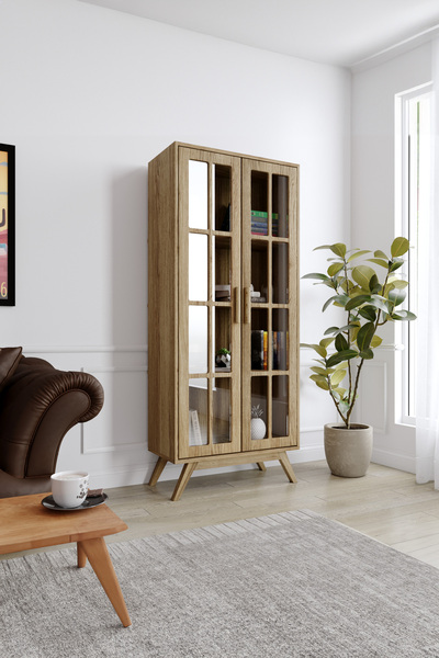 KIYMIK HOME Piyan Kitaplık - Size Özel Üretim - Gerçek Ağaç - Mese