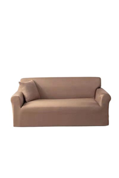 OEM Husă elastică pentru canapea, Comfort Uni, L-3 locuri, 185x230cm, culoare cafea cu lapte