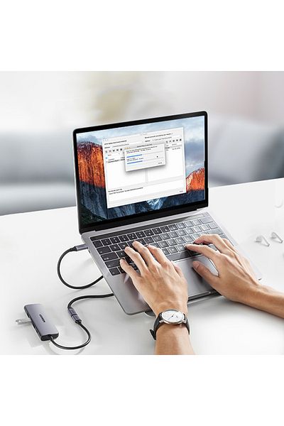 Ugreen Wytrzymały przedłużacz kabla przewodu USB-C 3.1 10Gb/s 1m szary