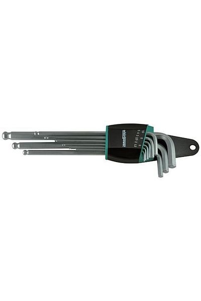 Strend Pro Extra long hex keys, ballpoint, 9 pieces, 1.5-10, Strend Pro
