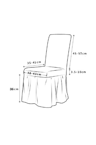 OEM Set 6 huse de scaun cu volane, poliester și lycra, gri închis