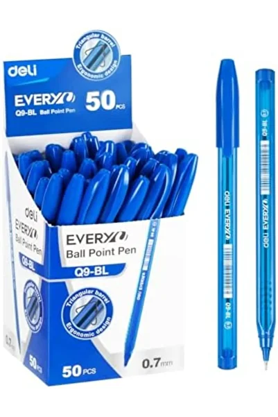 Deli Ball Point Pen Mini tip 0.7mm Blue 50 pcs