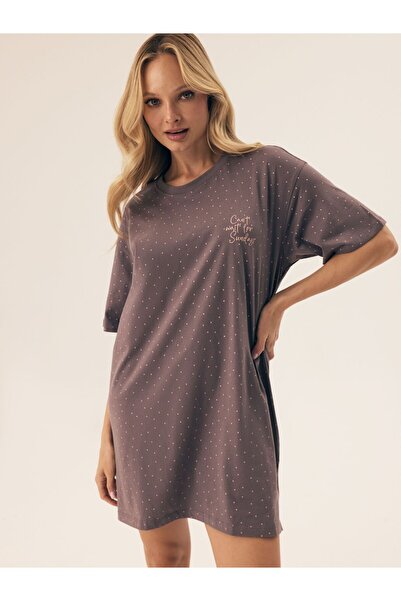 ESOTIQ Cămașă de noapte supradimensionată pentru femei, cămașă de noapte conf...