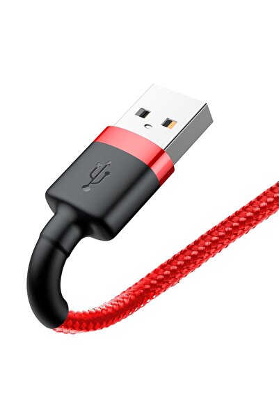 Baseus Wytrzymały elastyczny kabel przewód USB Iphone Iphone Lightning QC3.0 2.4A 0.5M czerwony
