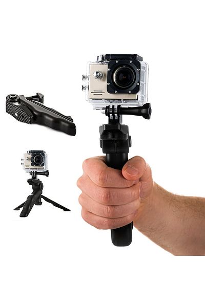 Hurtel Suport mini trepied pentru cameră de acțiune GoPro SJCAM, negru