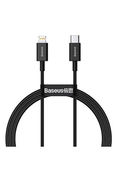 Baseus Superior kabel przewód USB-C Iphone Lightning do szybkiego ładowania 20W 1m czarny