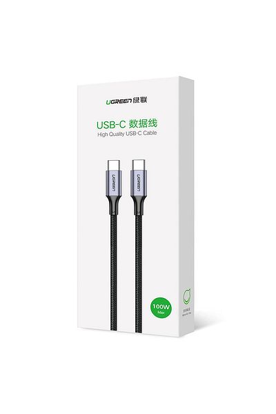 Ugreen Kabel przewód w opocie USB-C - USB-C PD QC FCP 100W 5A 480Mb/s 1.5m - szary