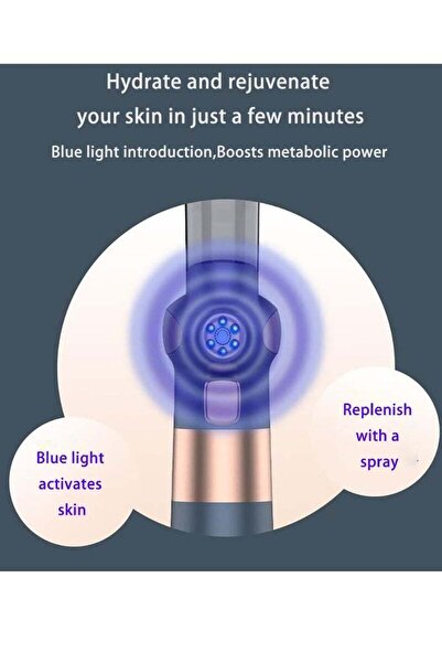 Yelajoy Nano High Pressure Handheld Blue Light Oxygenator Face Hydration Instrument,Hydration,Facial Mist