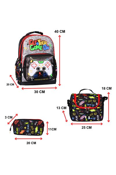 Lifonbag Unisex Children's School Bag Set Lunch Box and Pen Holder