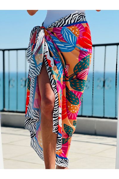 Whoknows Patterned Colorful Pareo Women's Clothing Accessory