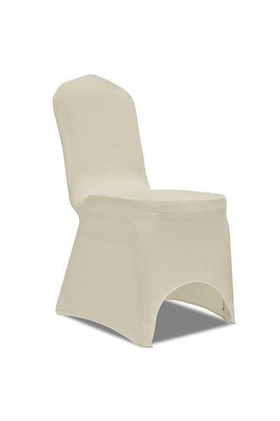 OEM Set x 6 Elastic Lycra covers for banquet chairs, cream/white/black