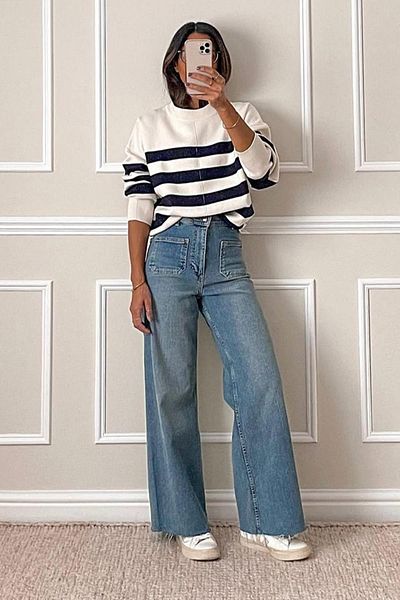Madmext Pantaloni de jeans de damă albastru închis cu buzunar frontal Mg2500