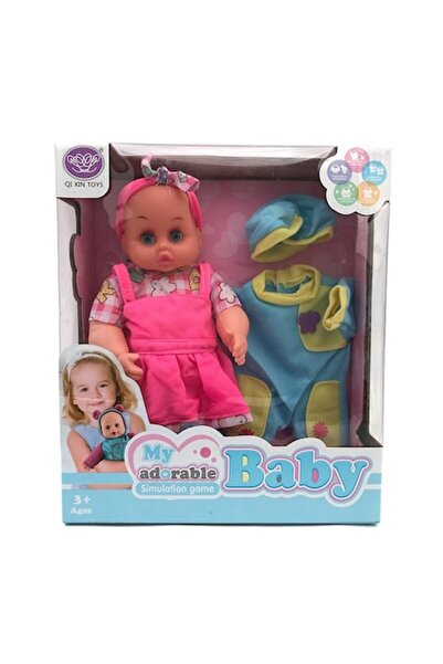 OEM Set păpușă bebeluș cu baterie și haine de schimb, 25x29 cm