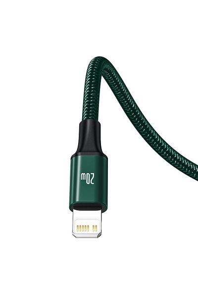 Baseus Cablu rapid 3 în 1 USB-C - USB-C / Lightning / micro USB 20 W 1,5 m verde