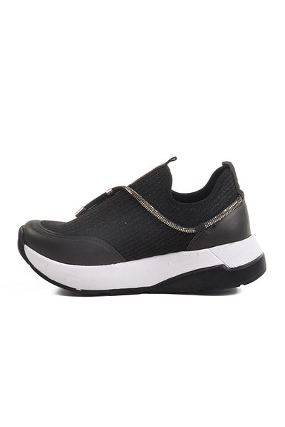 AYAKMOD Black White Anorak Stone Embroidered Women's Casual Shoes 702498 Z