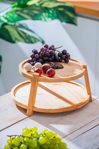 ACAR Bamboo Two-Layer Presentation Holder