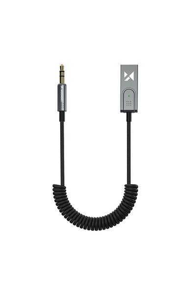 WOZINSKY Adaptor audio cu receptor Bluetooth 5.3 și conector AUX miniJack de 3,5 mm și USB-A