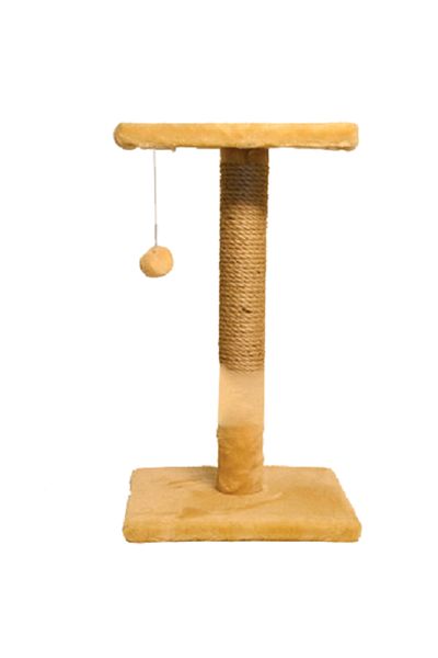 Agility Cat Playset, Shelf Type on Support with Tassel, Beige