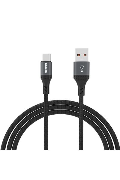 DUDAO Cablu împletit L3ST USB-A - USB-C 5A 1,2 m - Negru