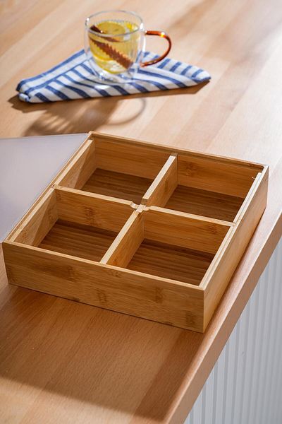 ACAR 258 Bamboo Lid 4 Snack Bowl