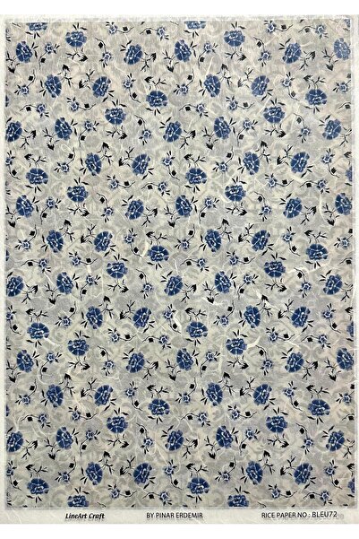 LİNEART PİRİNÇ DEKOPAJ KAĞIDI BLEU72