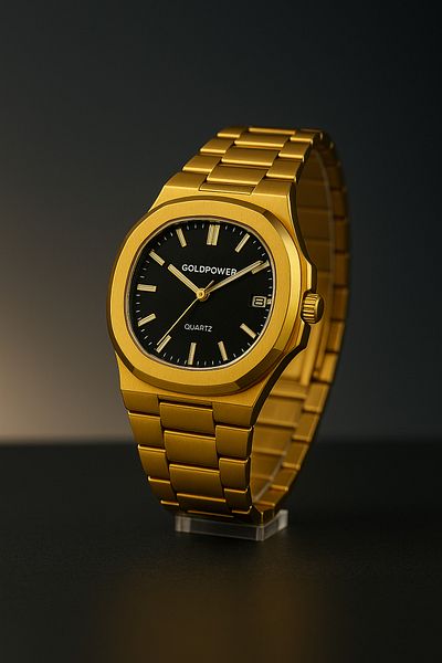 Goldpower Model Luxury Steel Patek Model Men's Wristwatch with Calendar